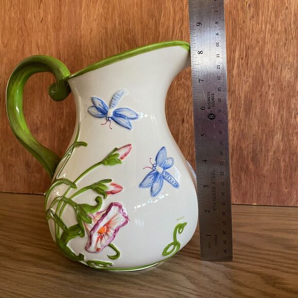 Set of 3 Pieces Temptations "DRAGONFLY" Serving Bowl, Platter, Pitcher - Picture 15 of 15